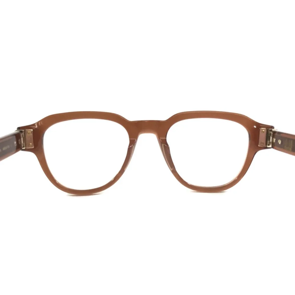 Dunhill Eyeglasses Frames DU0048O 006 Shiny Brown Square Full Rim 49-20-150